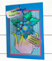 Become a fan on facebook! 3d Flower Mother S Day Coloring Card Delightful Paths