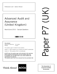 Acca aa revision mock exam check how well auditing was instituted so at least once a year, when the financial statements (fs) were presented to the members of the company, the. P7 Past Papers Fill Online Printable Fillable Blank Pdffiller