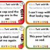 For example, cat and hat are rhyming words. 3
