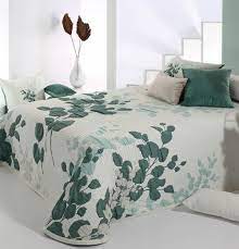Couvre Lit Jacquard Lesly Vert Reig Marti Blancollection