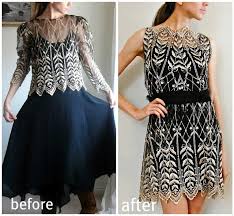 80 S Dress Sewn Lace Cocktail Trash To Couture Refashion Dress Refashion Clothes