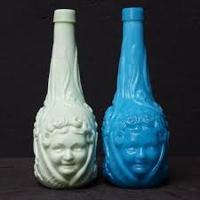 Hobnail glass was popular in victorian times, then, it was called dewdrop glass. when fenton introduced it in 1939, it became a hit. 19th Century Opaline Milk Glass Aspasia Salve Liquor Bottles In Blue And Sage For Sale At 1stdibs