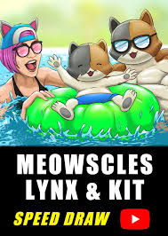 Speed Draw Of Meowscles Lynx And Kit From Fortnite Drawing Kits Lynx Speed Paint