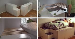 Design Platform Bed With Storage Diy Storage Bed Diy Platform Bed