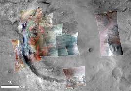 The planned landing area is marked with an orange ellipse. Esa Science Technology Mars Express Helps Uncover The Secrets Of Perseverance Landing Site