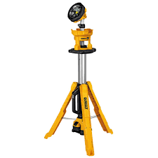 Dewalt 20 Volt Max 3000 Lumen Tripod Light With 1 20 Volt Battery 6 0ah Dcl079r1 The Home Depot Tripod Lighting Rechargeable Work Light Led Work Light
