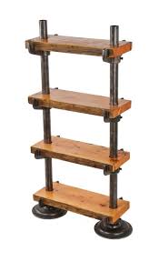 Free standing plumbing pipe shelves. Fully Adjustable Freestanding Boylston Steam Factory Pipe Rack Stationary Bookshelf With Old Growth Pine Wood Shelves