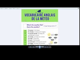 Regardez la vidéo et choisissez la bonne réponse. Vocabulaire Anglais De La Meteo Youtube