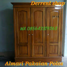 Bahan baku utama menggunakan kayu mahony; Jual Lemari Pakaian Minimalis 3 Pintu Menerima Pesanan Mebel