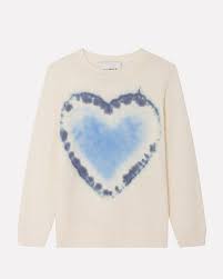 Kids Heart Round Neck Cashmere Sweater Blue Sweater Charley Cœur Kujten Cashmere