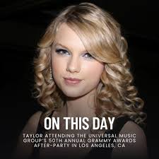 🗓 10th Feb 2008- Taylor attending the Universal Music Group's 50th Annual  Grammy Awards after-party in Los Angeles- CA ○#taylorswiftedits #i  #taylorswift #taylor #swifties #USA
