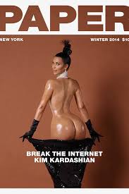 Kim Kardashian Naked Butt Paper Magazine Cover