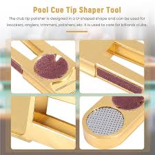 Amazon.Com : Snooker Pool Cue Tip Sander File Shaper With Sand Paper Set Of  5 For Cue Tip Repairing Accessory : Sports & Outdoors