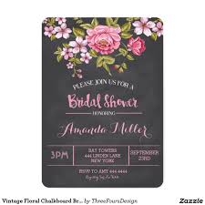 Vintage Floral Chalkboard Bridal Shower Invitation Zazzle Com Bridal Shower Invitations Bridal Shower Chalkboard Bridal Shower