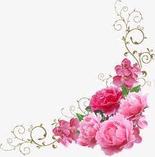 Pink Flowers Decorate The Corners Pink Flowers Decoration Png Image Flower Decorations Flower Clipart Pink Flowers