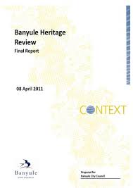 Banyule Heritage Review by mark watson