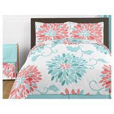 5 out of 5 stars. Coral Turquoise Emma Comforter Set Full Queen Sweet Jojo Designs Target