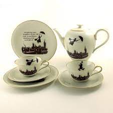 Personalized Mary Poppins Bert Tea Coffee Set Disney Musical Etsy Mary Poppins And Bert Coffee Set Miniature Tea Set