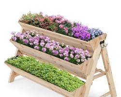 Image of Tiered shelves for vertical garden