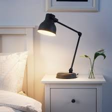 hektar work lamp w charging led bulb dark gray ikea work lamp lamp led desk lamp