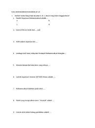 Hal ini termasuk isi dari tujuh 7 pokok pikiran yang ke. Soal Kemuhammadiyahan Kelas Va Pdf