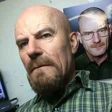 Swipe—-> Walter White silicone bust for @monsterpaloozaofficial 2015. The  first couple of pics by the incredible @kelliphoto . Please everyone stay  safe. #walterwhite #breakingbad #bryancranston #amc #nickmarra #sculpture  #art #likeness #makeupfx #silicone