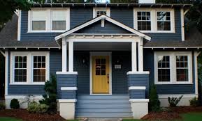1920s bungalow interior paint colors 1930 bungalow house exterior color 1910 craftsman bungalow exterior paint color catalogue. A 1920s Cottage Gets A Moody Blue Makeover House Exterior Blue House Exterior House Paint Exterior