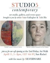 Welcome new 1327 commercial and studio tenants Sara Gallagher and Tubi Ho  Two local artists, figurative realist Sara Gallagher and abstract painter  Tubi Ho, have moved into 1327 4th Street (next door