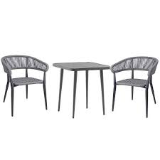 We offer outdoor chairs, barstools & tables. Madrid Outdoor Table With Arm Chairs Grey Wholesale Price
