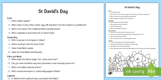 You may print and … Care Home St David S Day Quiz