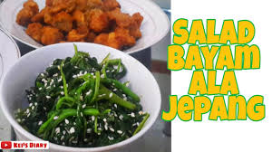 Bikin salad sayur merupakan keasyikan tersendiri lho pemirsa. Salad Bayam Ala Jepang Resep Masak Bayam Youtube