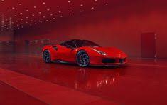Wallpaper Pogea Corsa Ferrari 488 Gtb 2018 Red Sports Car Red Sports Car Car Wallpapers Car Wheels