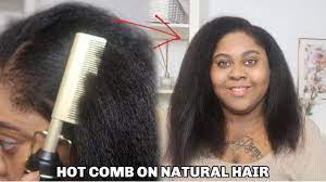 As a hot comb works best on natural hair, ensure that it is at least an inch long starting from the scalp. I Tried A Hot Comb On My Natural Hair Youtube
