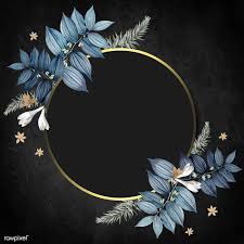 Download Premium Vector Of Round Foliage Frame On Black Background Vector Flowers Black Background Flower Background Wallpaper Black Backgrounds