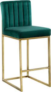 Best 86 Reference Of Emerald Green And Gold Bar Stools Meridian Furniture Green Velvet Stool Bar Stools