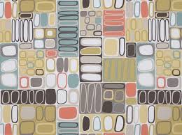Mid Century Modern Print On White Cotton Upholstery Drapery Fabric Home Decor Modern Fabric Prints Covington Fabric Mid Century Modern Fabric
