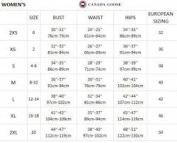 size chart for canada goose womenfashiondesigners canada