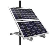 AIMS Power, PV-2X130POLE, Adjustable Solar Side Pole Mount Bracket - Fits 2  Panels - Inverter Supply Renewable Energy Source