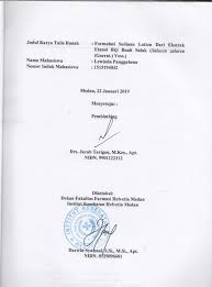 FORMULASI SEDIAAN LOTION DARI EKSTRAK ETANOL BIJI BUAH SALAK (Salacca  zalacca (Gaertn.) Voss.) KARYA TULIS ILMIAH Oleh : LEWIND