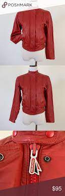 Vintage Hein Gericke Genuine Leather Jacket Red Red Jacket Genuine Leather Jackets Leather Jacket