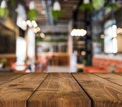 Wooden Table With Blurred Restaurant Scene Photo Free Download Wooden Tables Black Background Wallpaper Traditional Artwork