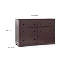 Prepac fremont 6 drawer dresser, espresso. Graco Hadley 6 Drawer Double Dresser Storkcraft