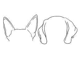 Pet Ear Outline Drawing Dog Ear Drawing Cat Ear Drawing Pet Etsy In 2021 Dog Tattoos Body Art Tattoos Digital Portrait