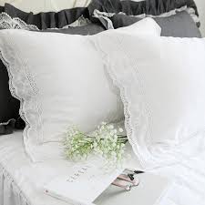 White belgian flax linen sham, king sham, king. Made To Order Pair Of Fairy Tale Vintage Style Embroidery Etsy Vintage Style Embroidery Vintage Fashion Lace Pillow
