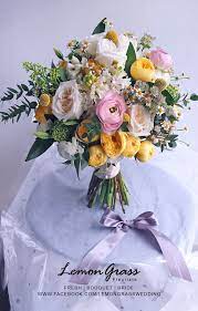 B E A U T I F U L Colorful Wedding Bouquet Yellow Wedding Flowers Elegant Wedding Flowers