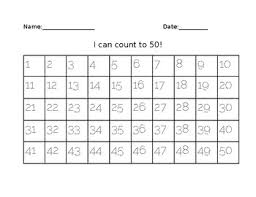 Number Chart 1 50 By Huntsmans Class Teachers Pay Teachers