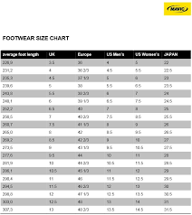 Cycling Shoes Conversion Chart Street Bicycle