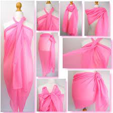 Neon Pink Plain Sarong Pareo Beach Cover Up Resort Wear Pool Wrap 13 Liked On Polyvore Featuring Swimwear Cover Up Pink Plain Neon Pink Clothes Design