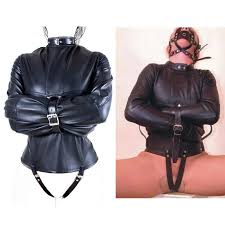 Female Asylum Straight Jacket PU Leather Body Harness Restraint Armbinder |  eBay