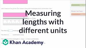 Measuring Lengths With Different Units Measurement And Data Early Math Khan Academy